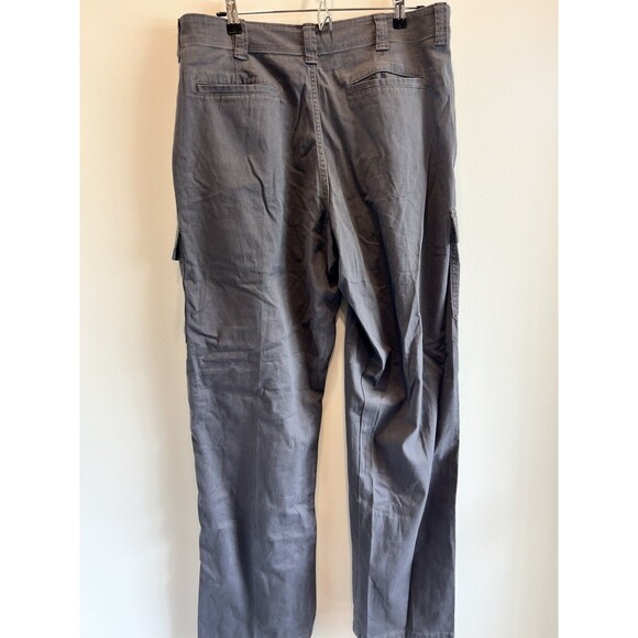 Wrangler Cargo Pants Mens 36x32 Gray Chino Relaxed Fit Straight Leg Utility Work - Picture 6 of 7